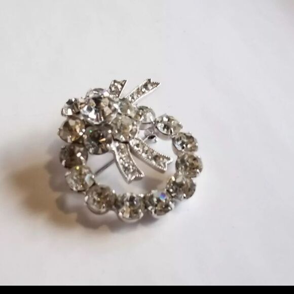 Vintage Eisenberg Ice Brooch Crystal Fashion Brooch 1940-50's - Picture 6 of 10